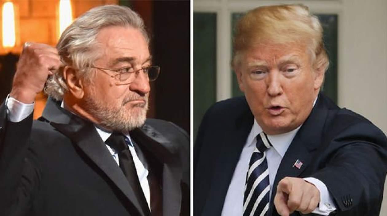 El actor Robert de Niro y el presidente de EE.UU., Donald Trump.