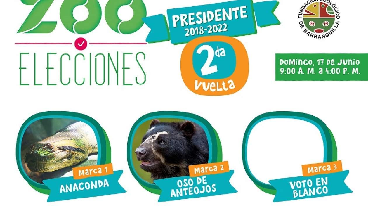 Imagen del tarjetón del Zoológico de Barranquilla.