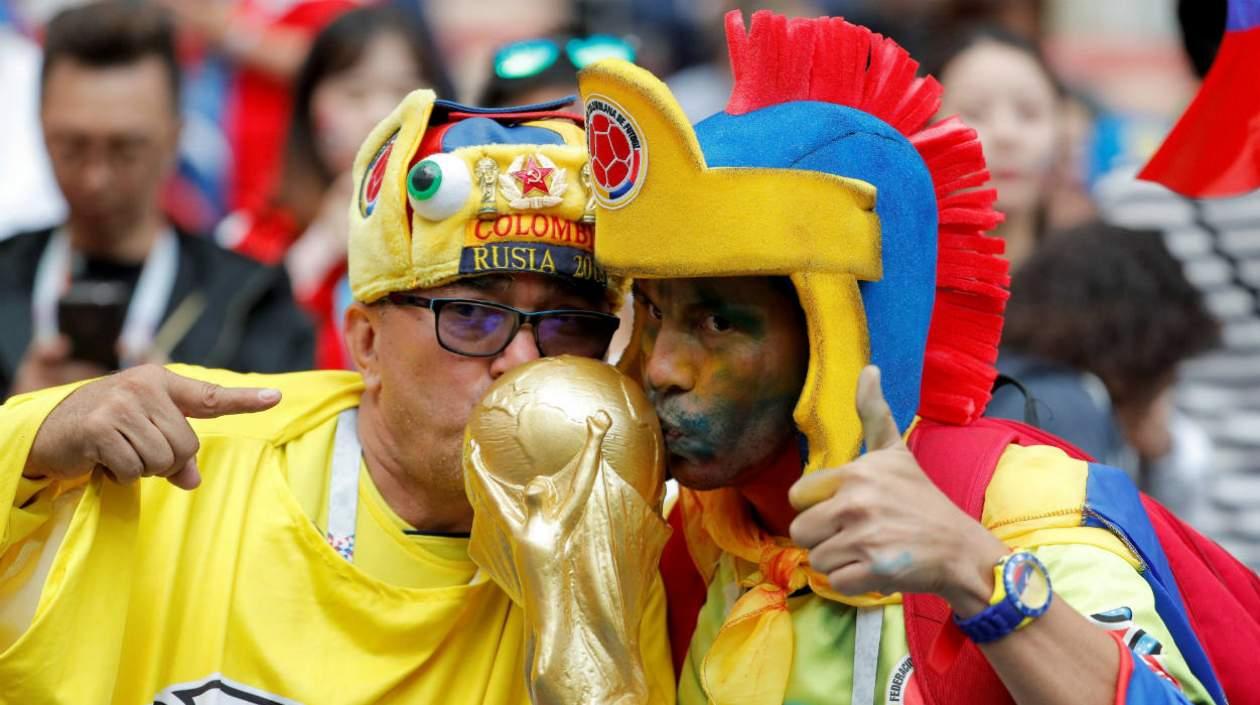 Hinchas de la Selección Colombia.