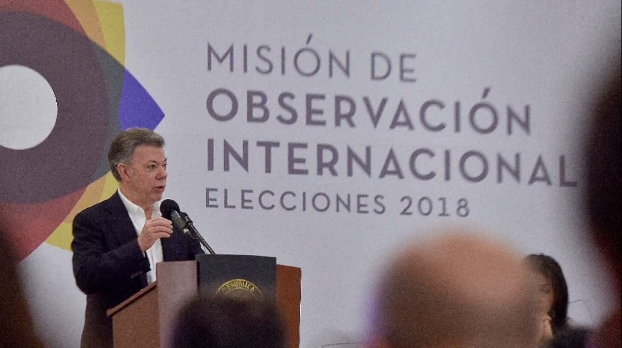 Juan Manuel Santos, presidente.