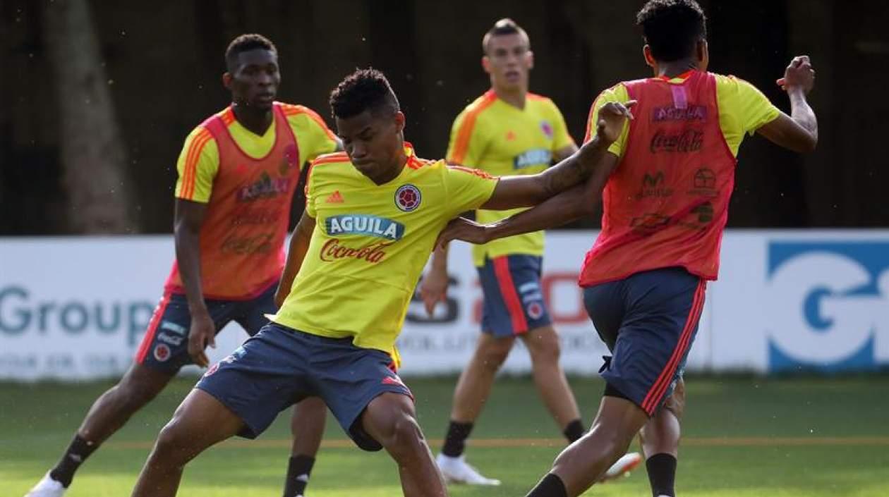 Wilmar Barrios durante el entrenamiento. 