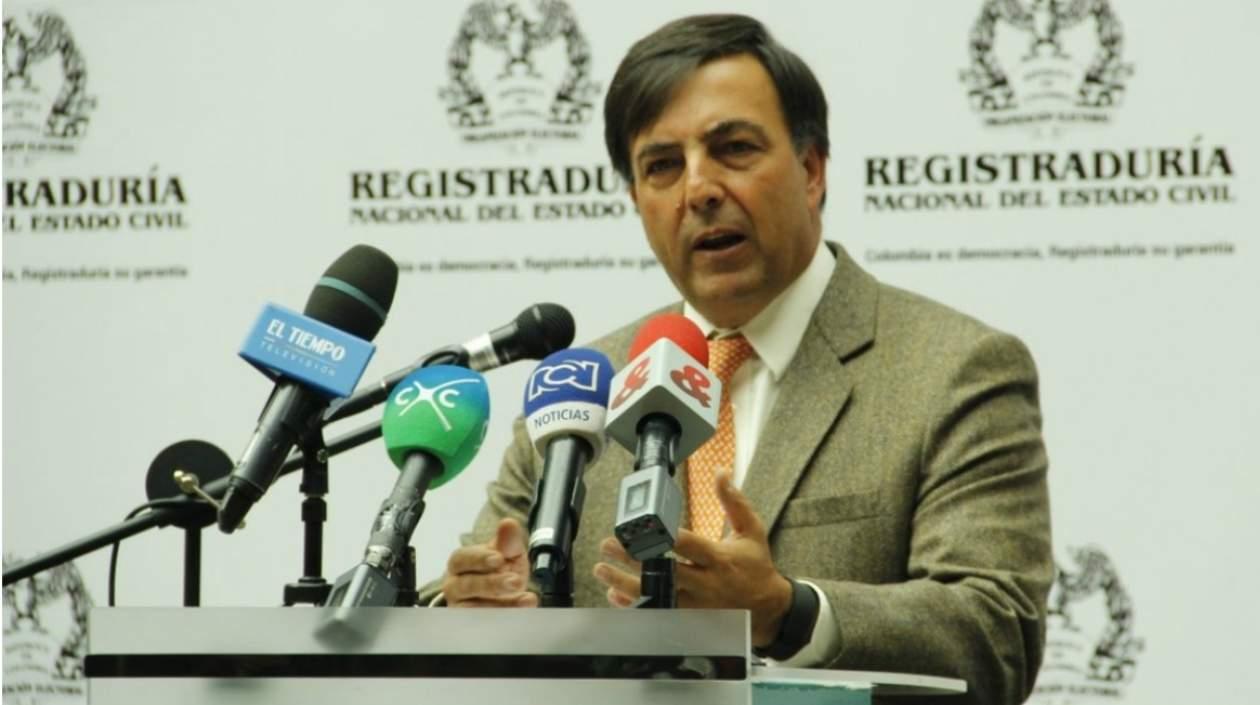 El registrador nacional, Juan Carlos Galindo.