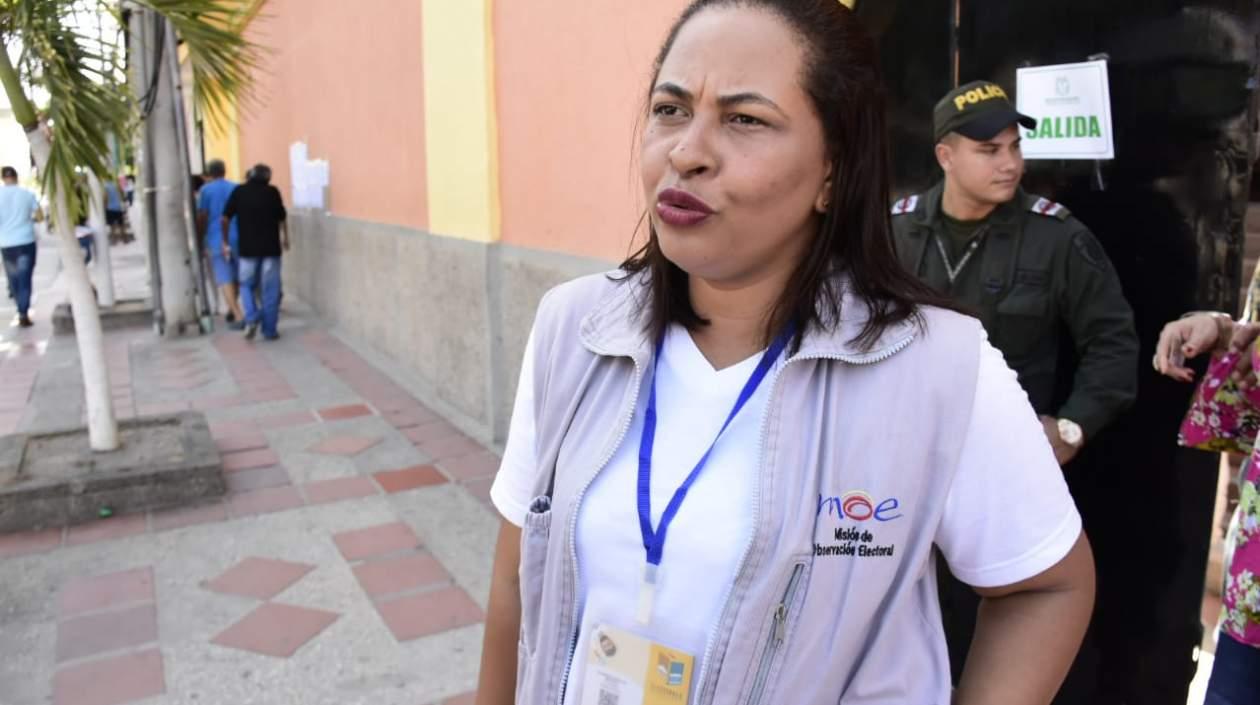 Elizabeth Maquillón, coordinadora de la MOE en Barranquilla y Atlántico,