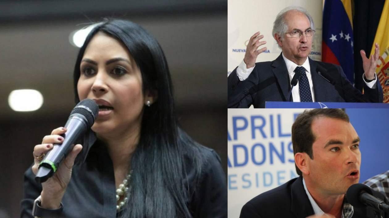 Delsa Solórzano, Antonio Ledezma,Tomás Guanipa.