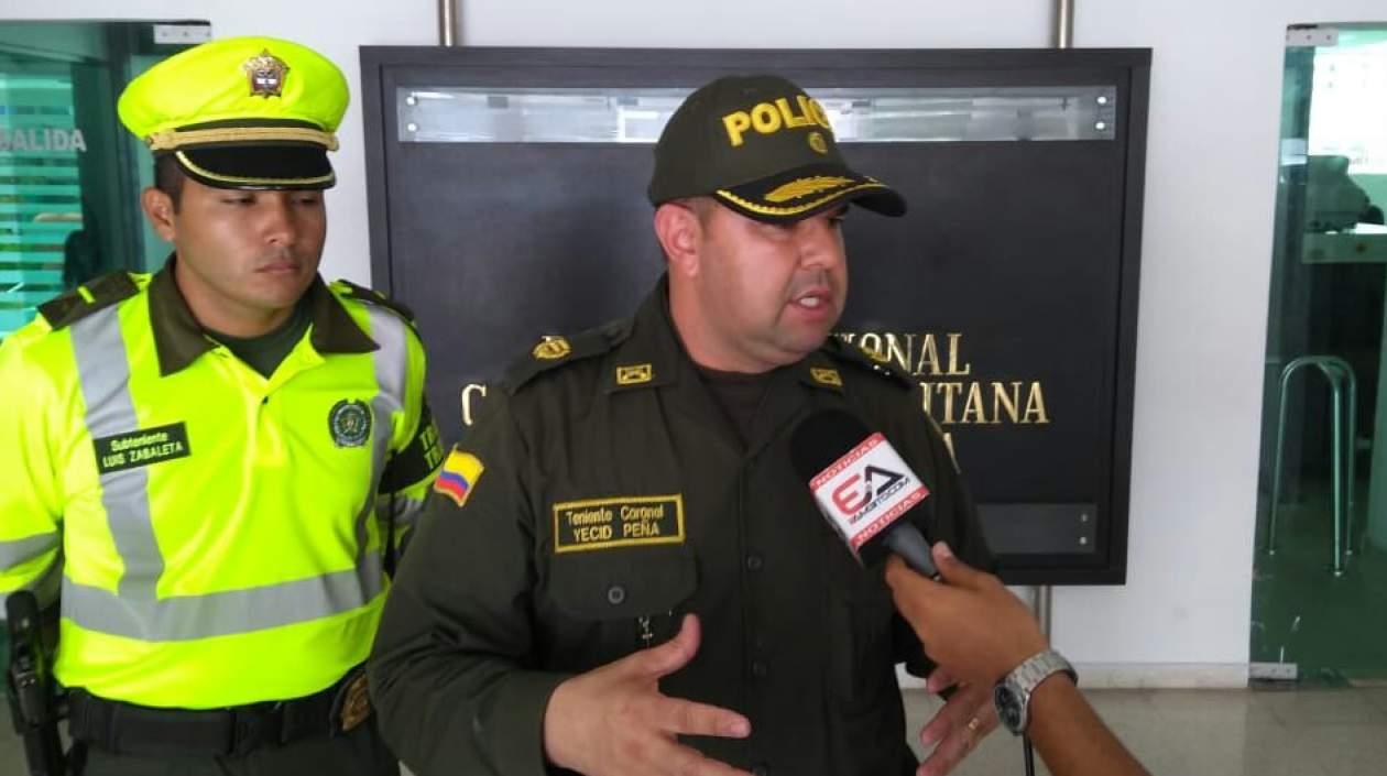 Teniente coronel Yesid Peña, comandante operativo de la Policía Metropolitana de Barranquilla.
