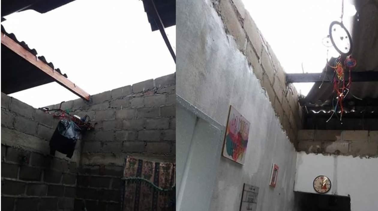 Varias viviendas resultaron destechadas en Repelón.