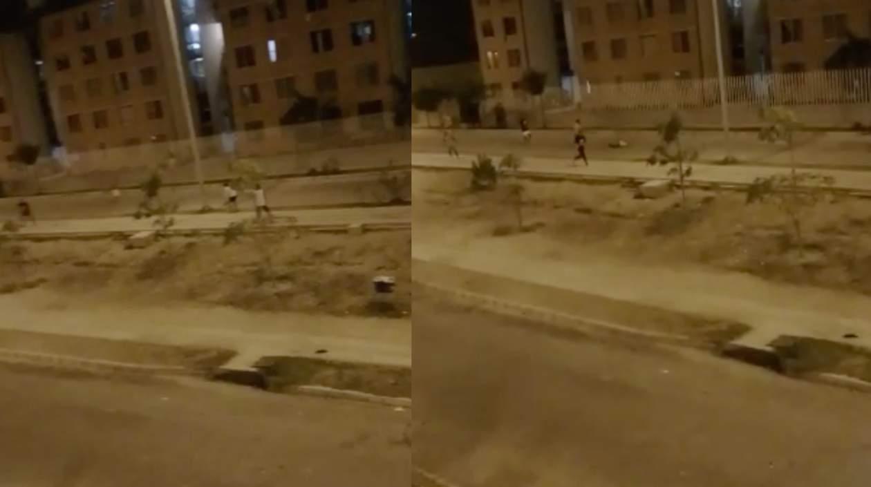 Momentos del enfrentamiento. 