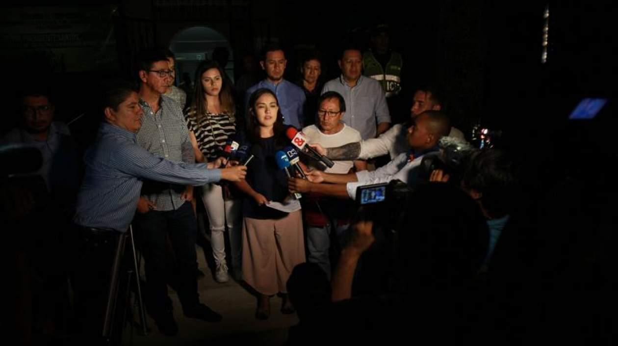 Los familiares de los periodistas asesinados por alias 'Guacho'.