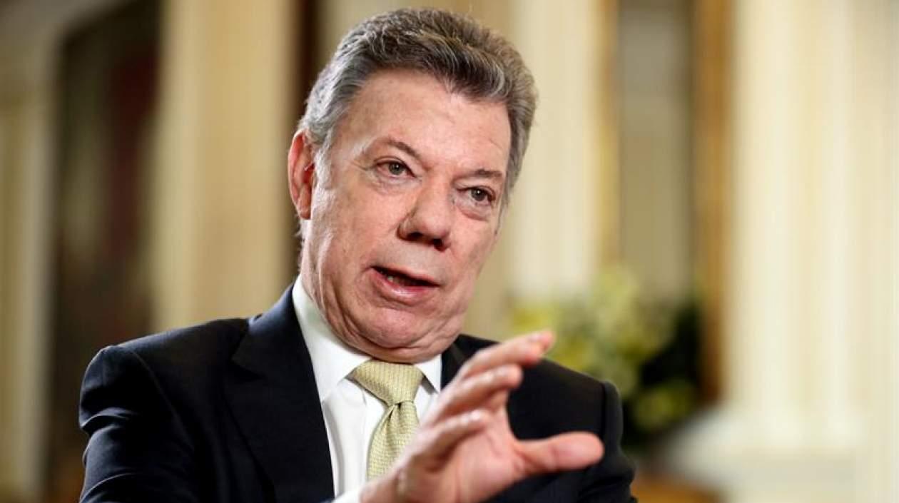 Juan Manuel Santos, presidente.
