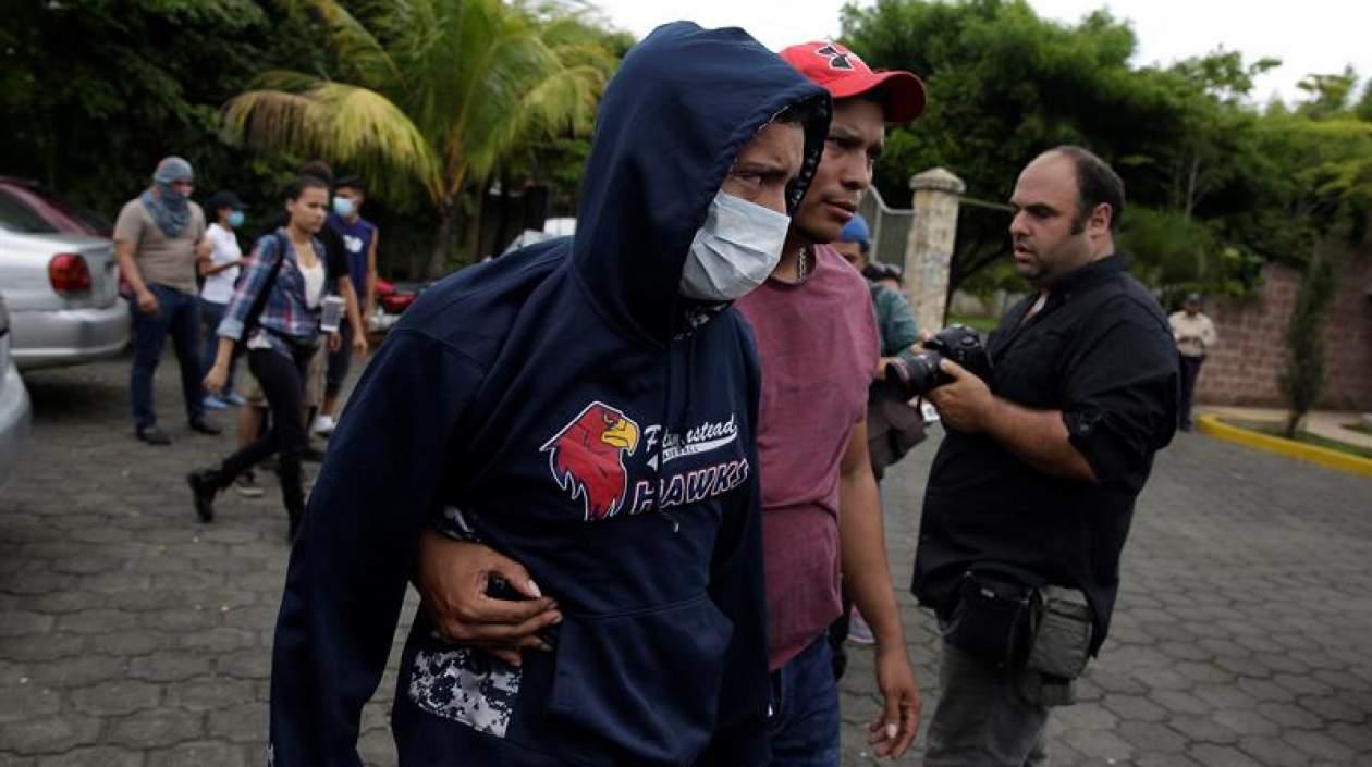 Imagen de la protesta de este domingo.