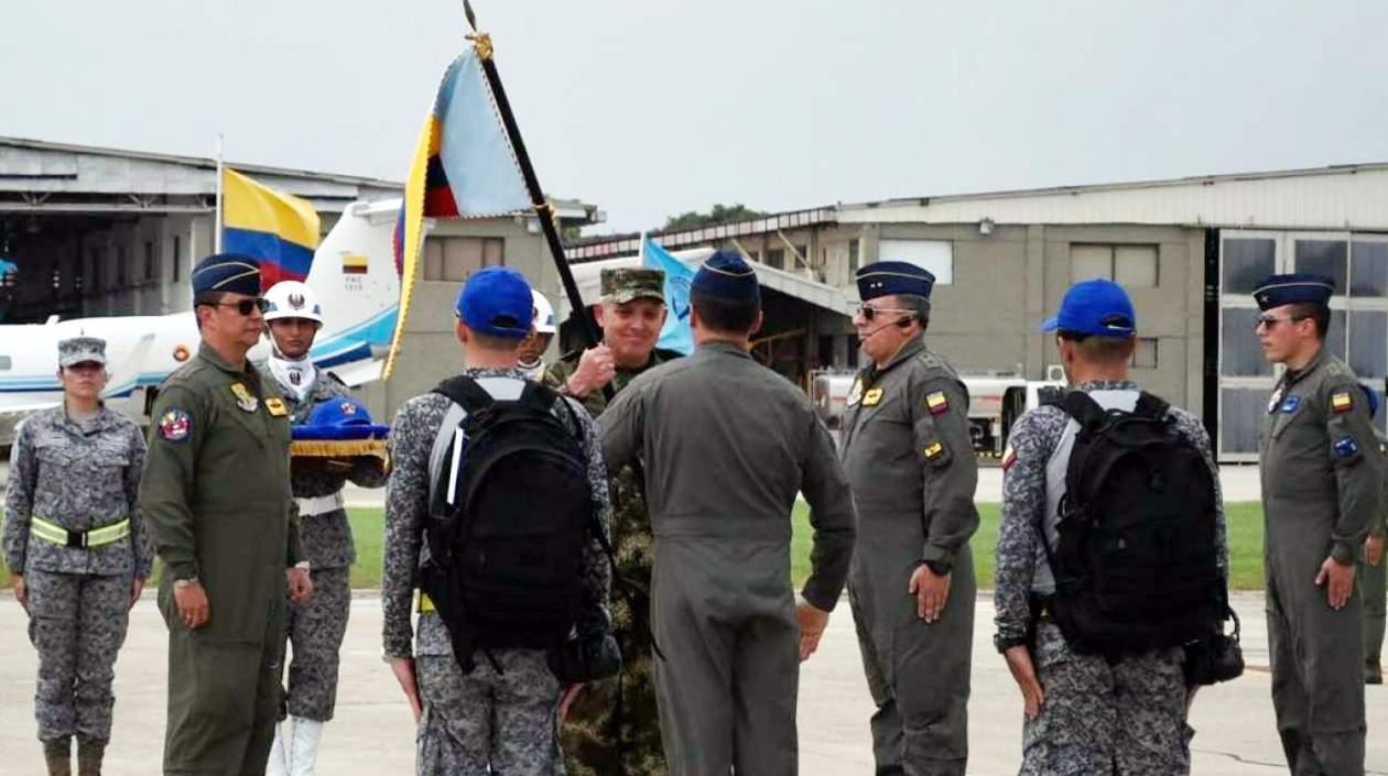 General Alberto Mejía, comandante de las FF.MM. en la despedida de militares que participarán en misión Red Flag.
