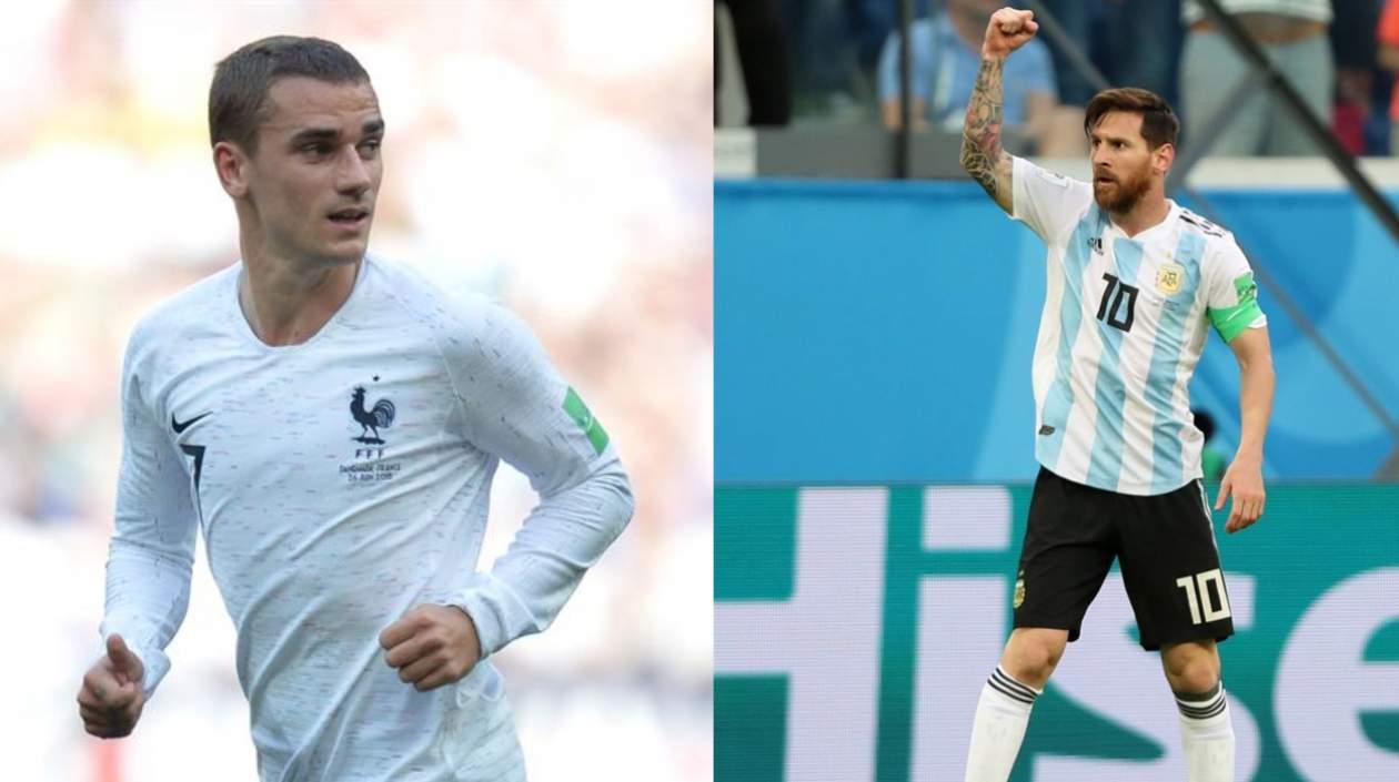 Antoine Griezmann y Lionel Messi.