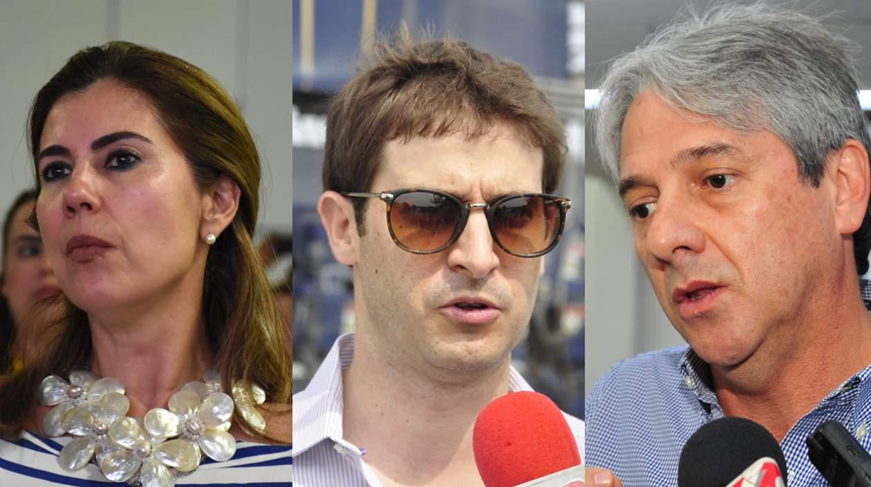 Nubia Estela Martínez, Alfredo Carbonell y Jaime Amín