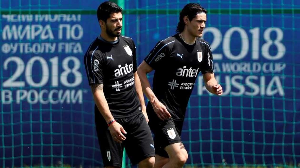 Luis Suárez y Edinson Cavani.