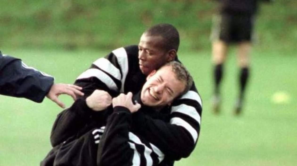 Faustino Asprilla y Alan Shearer.