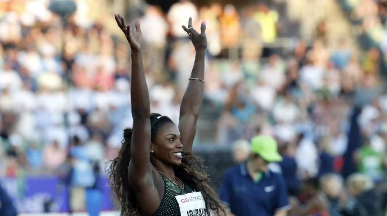 Caterine Ibargüen, atleta colombiana. 