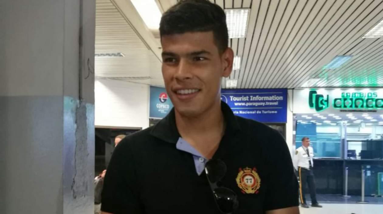 Jorge Arias a su llegada a Asunción. 