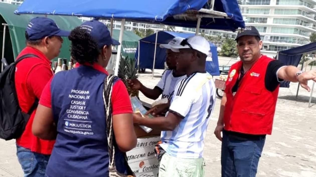 El Distrito socializó los precios con los vendedores, turistas y cartageneros.