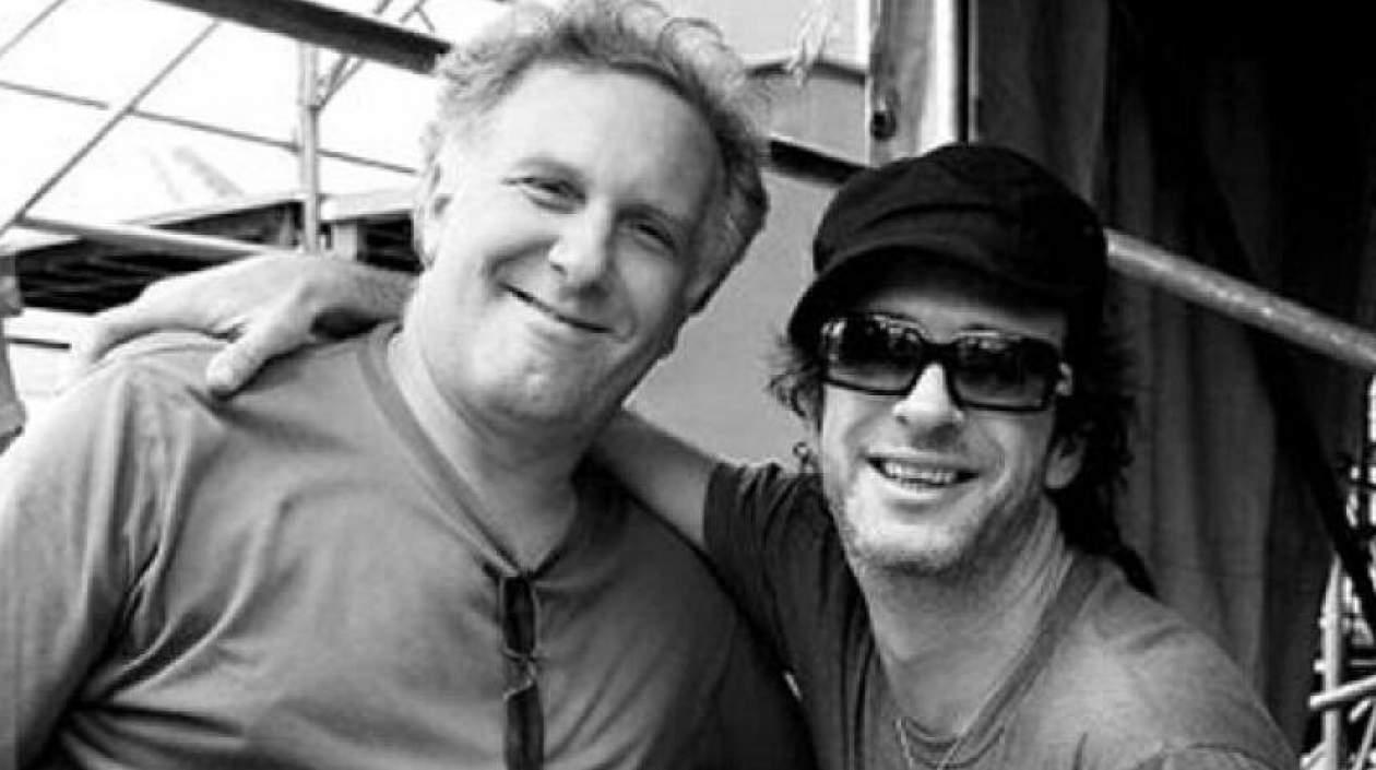 El músico argentino Daniel Sais y Gustavo Cerati.