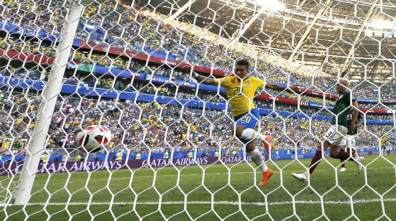 Acción del gol de Roberto Firmino. 