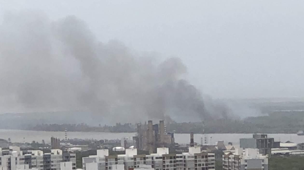 Último incendio en la Isla de Salamanca.