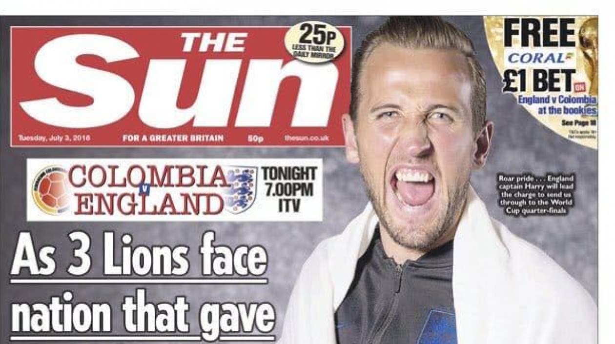 Harry Kane es el protagonista de la portada de The Sun.