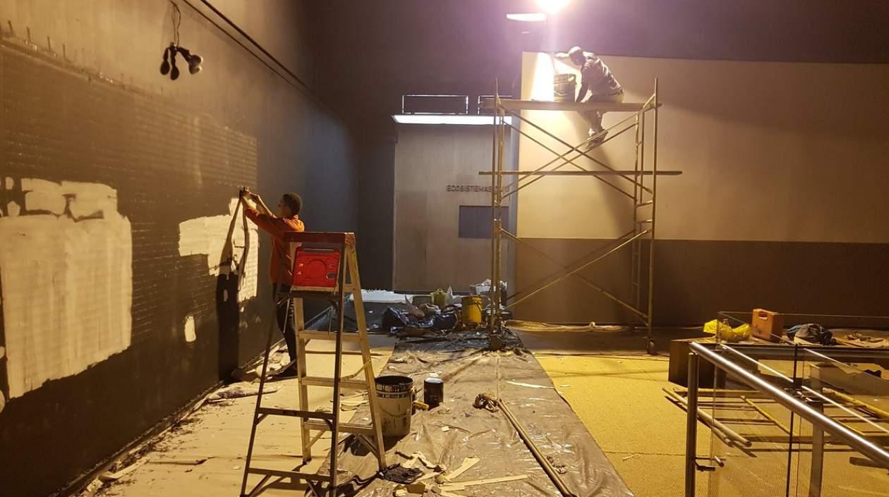 Trabajos que se adelantan en el Parque Cultural del Caribe.