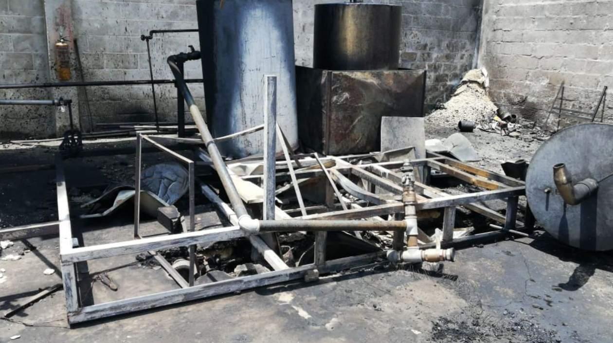 Lugar donde ocurrió la explosión.