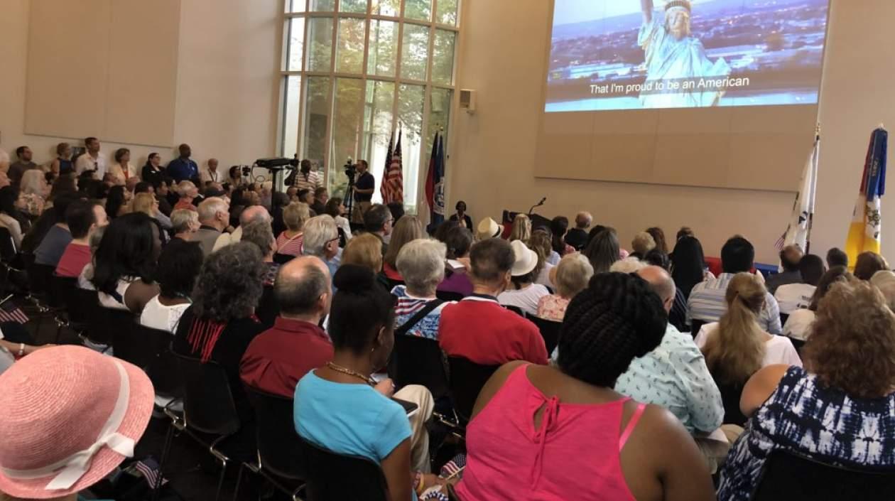 Ceremonia de naturalización en Estados Unidos.