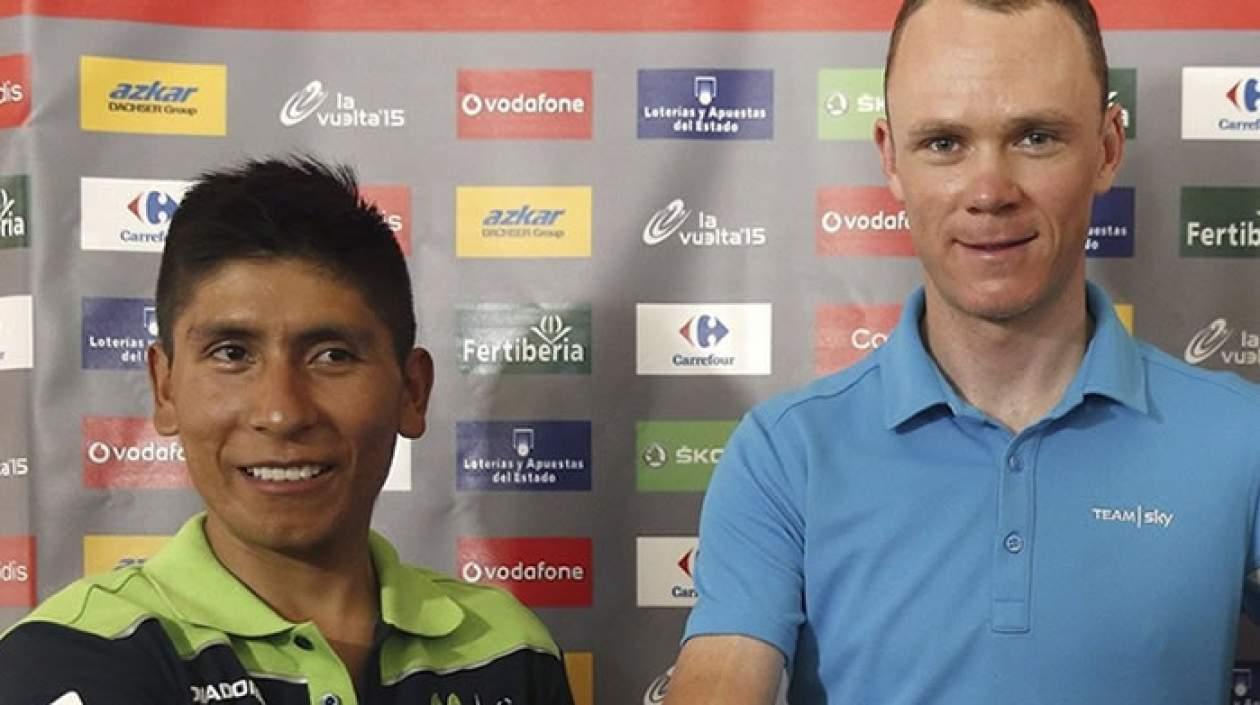 El colombiano Nairo Quintana (Movistar) y el británico Chris Froome.