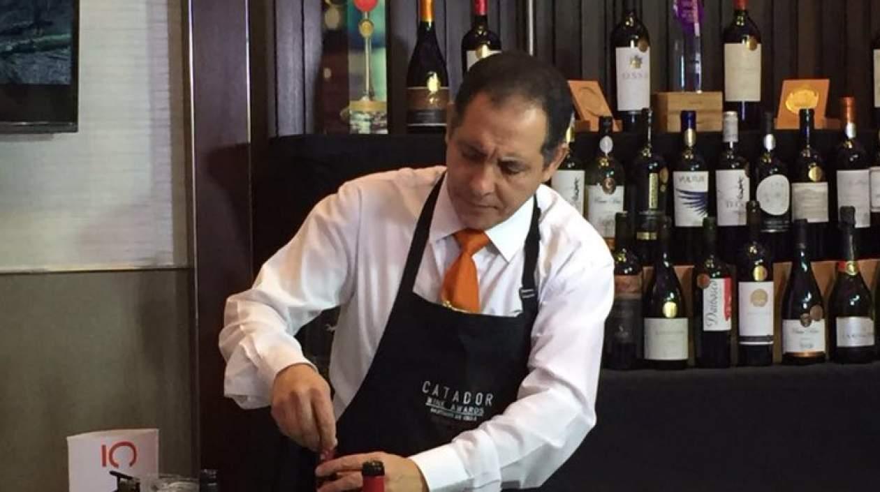 Muestra del evento de catadores de vinos en Chile.