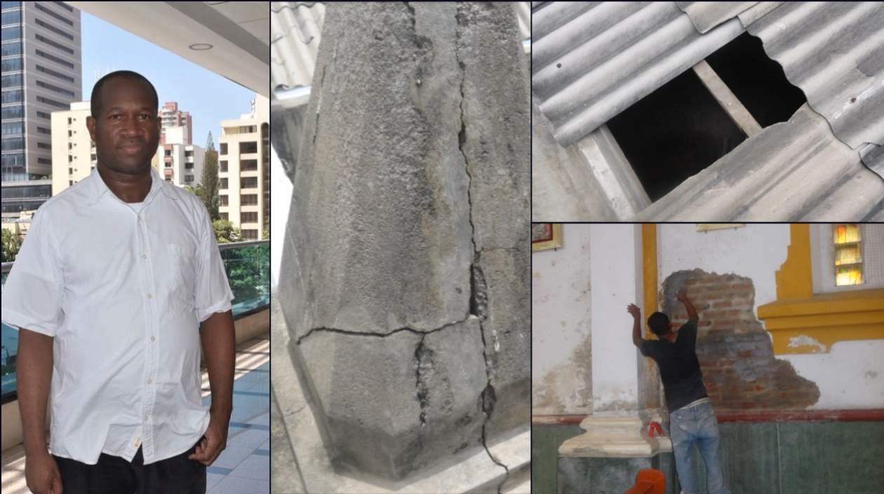 Roberto Rodríguez Padilla, párroco de la Iglesia de Chinquiquirá, lanza un SOS por su parroquia.