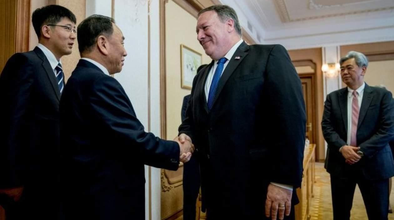 Mike Pompeo a su llegada a Pyongyang para empezar a concretar el desarme nuclear.