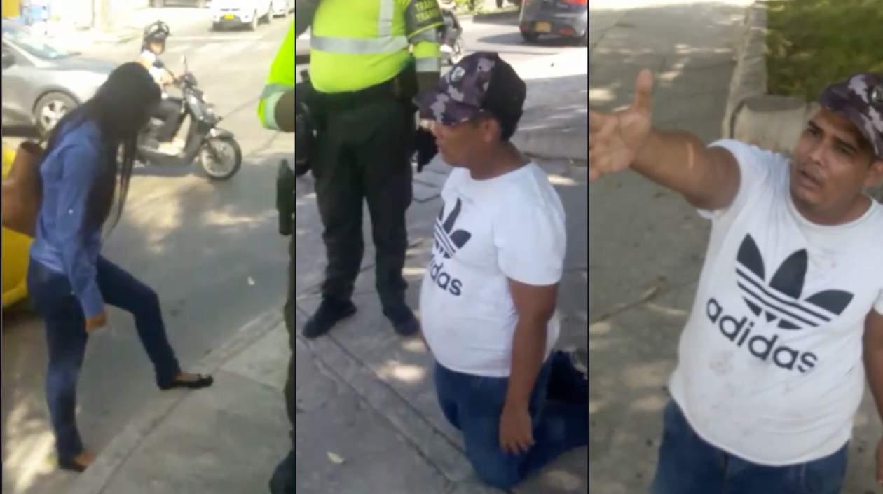 La mujer iba para su trabajo cuando el hombre le hurtó el celular.