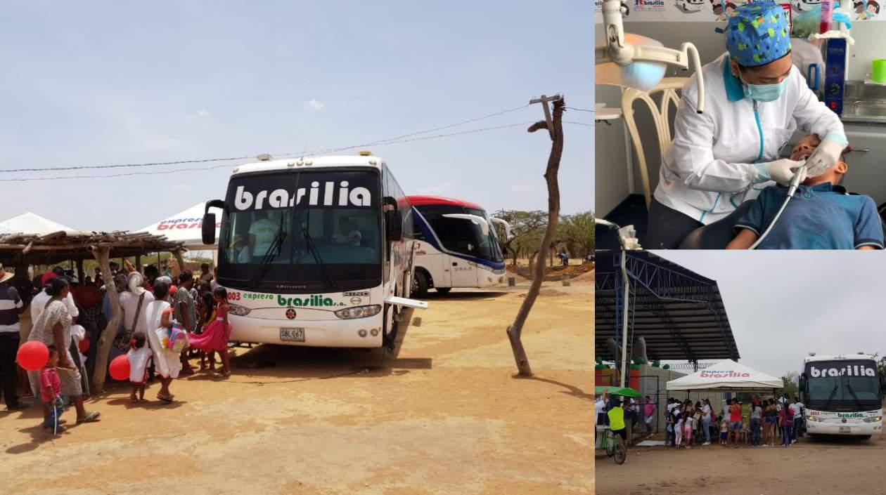 Imágenes de las brigadas médicas. 