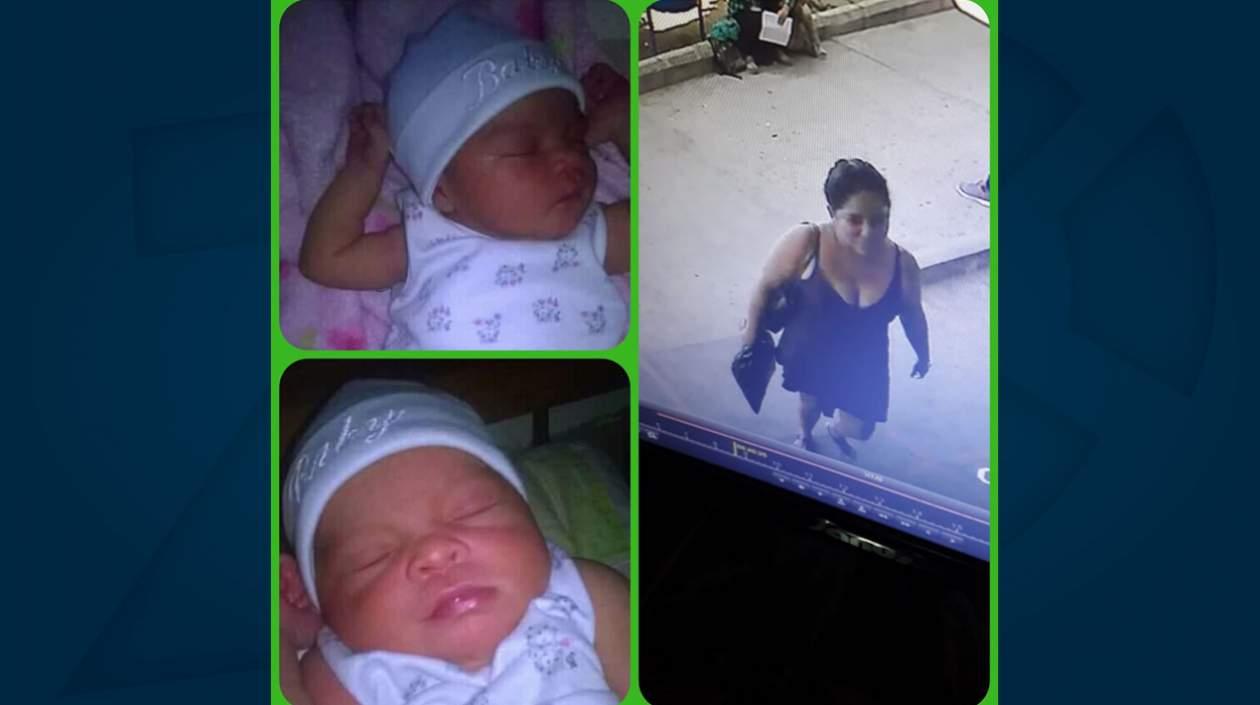 La bebé raptada y la mujer que se la habría llevado. 