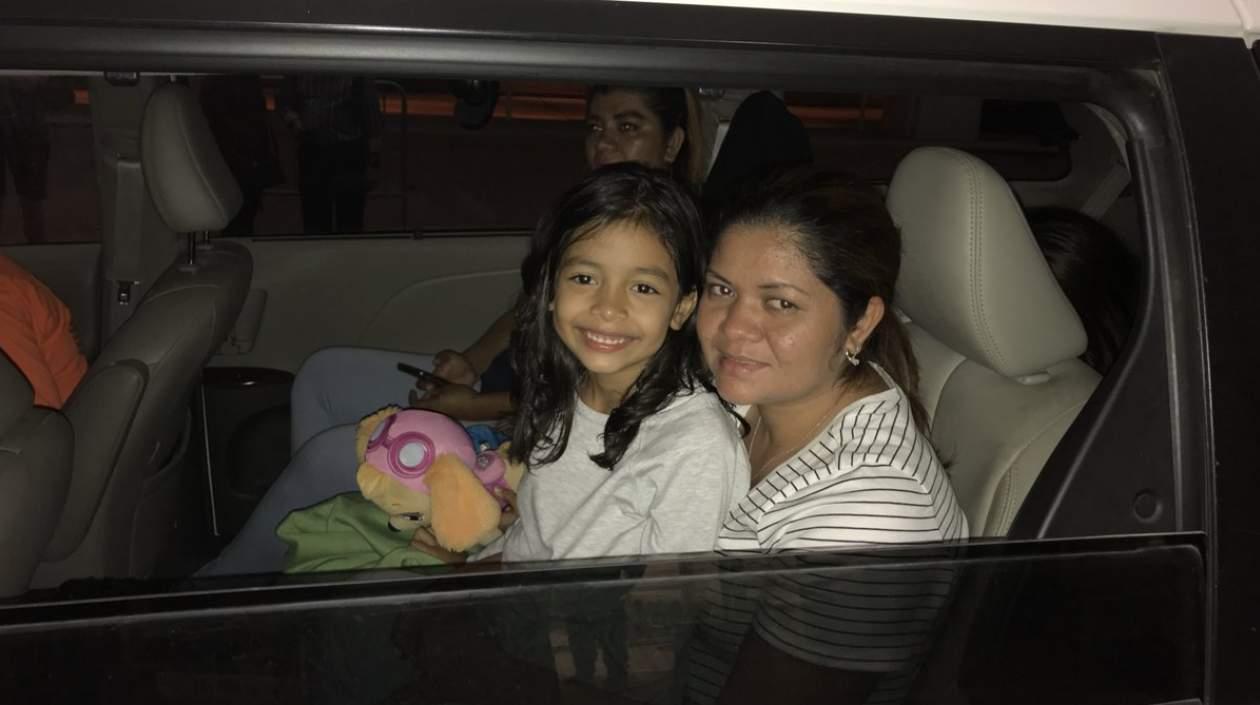 Cindy Madrid y su hija se reencontraron.