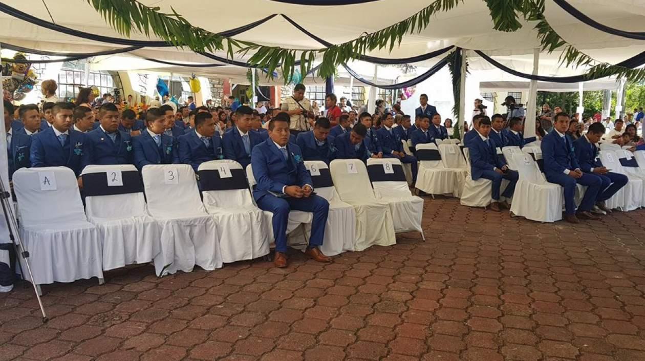 Momento de la graduación.