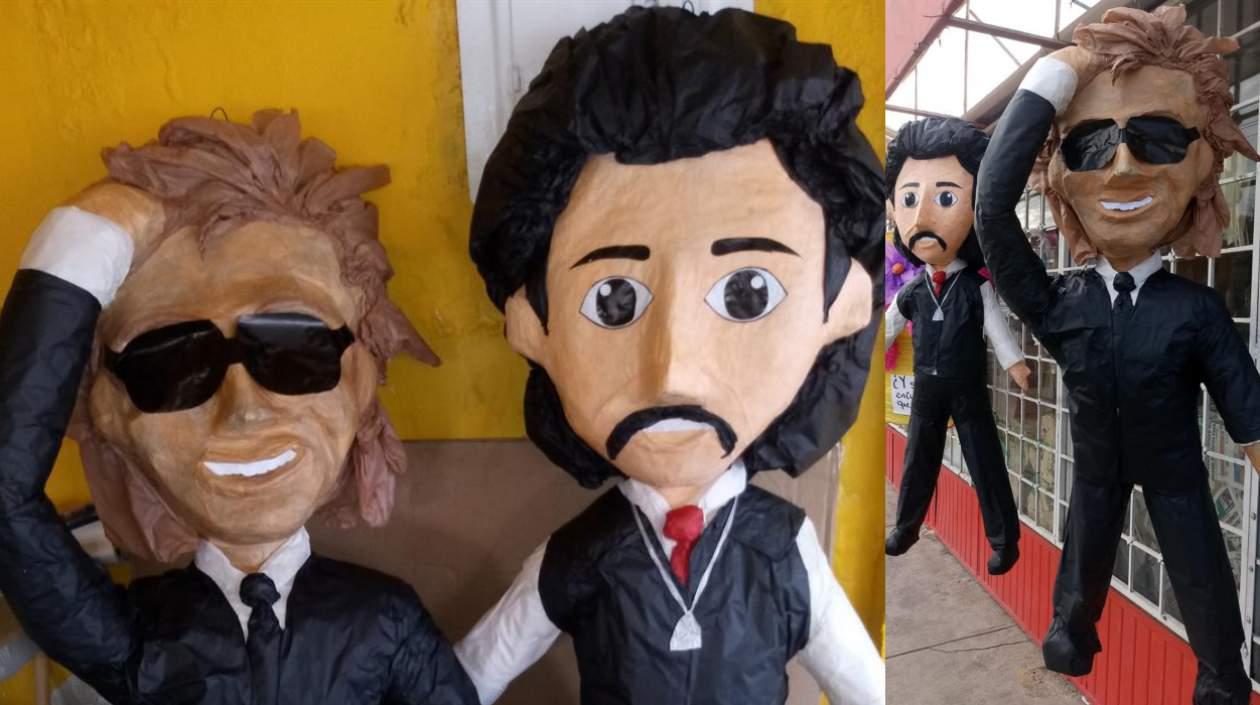 Las piñatas de Luis Miguel y su padre. 