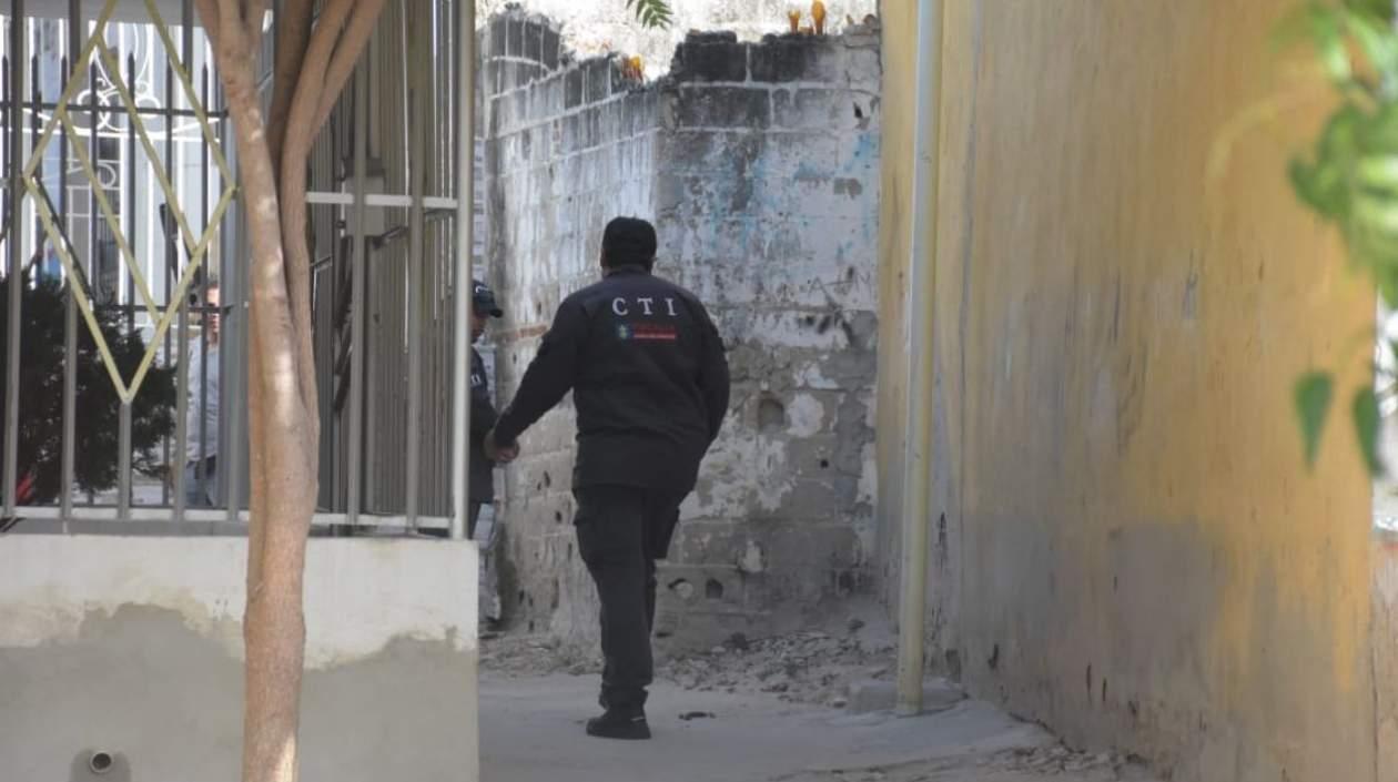 El CTI de la Fiscalía analizó el sitio donde se presentó la balacera.