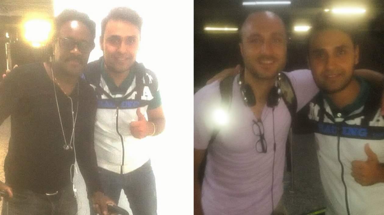 El músico Albert Menendez y el experto en redes Xavi Menós en la ciudad.