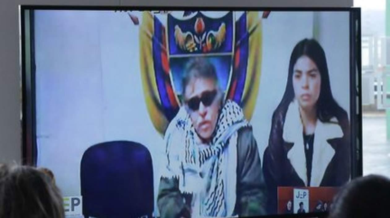 Jesús Santrich, en diligencia virtual en días pasados.