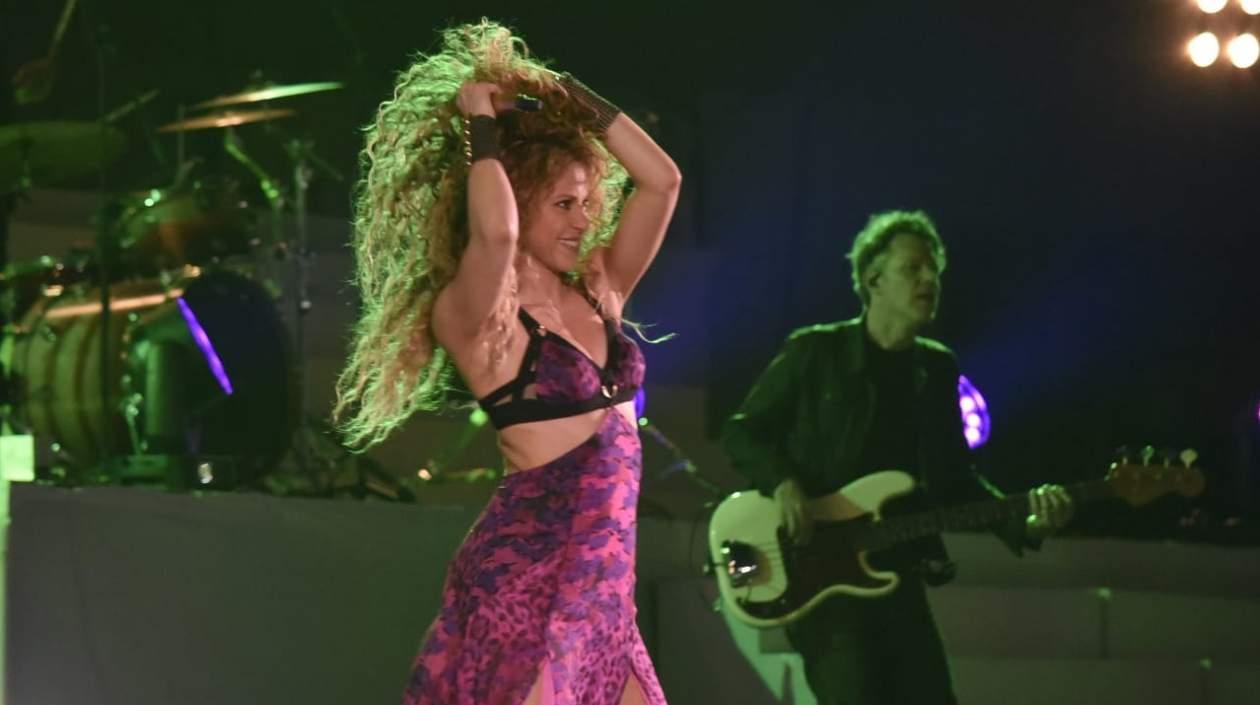 Shakira durante su presentación. 