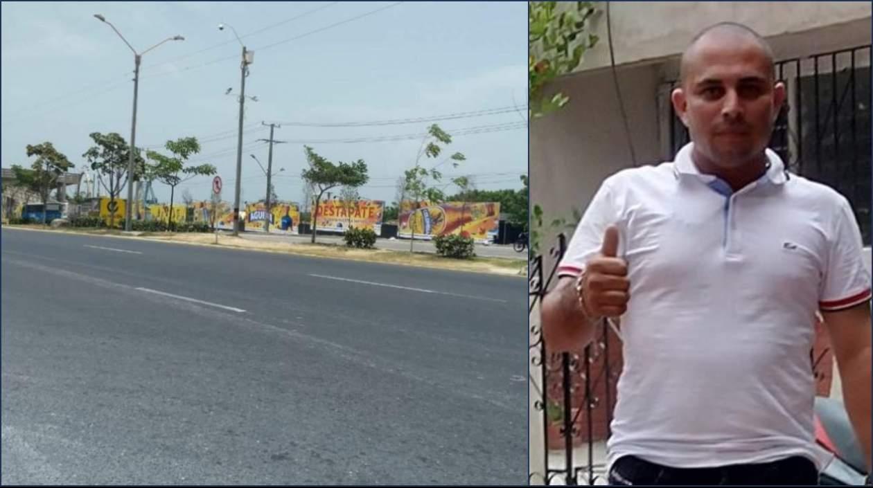 El accidente donde perdió la vida Eder Racero (foto) ocurrió en este punto de la Circunvalar.