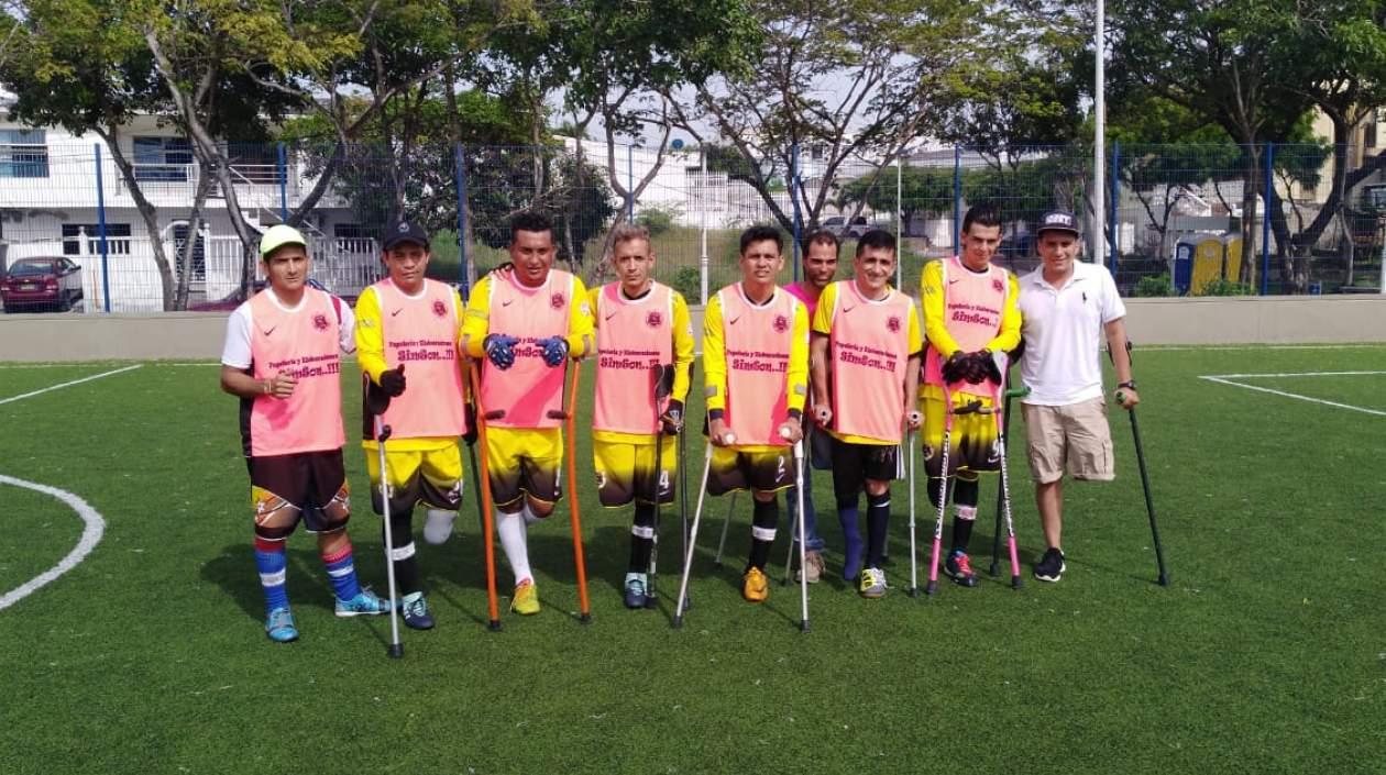 Los Guerreros de Bucaramanga es uno de los equipos de fútbol de Amputados que está  en Barranquilla.