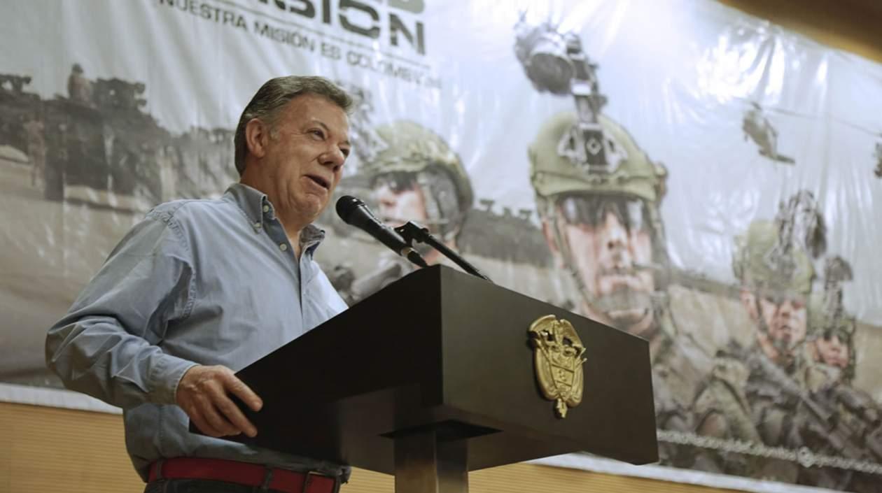 El presidente de Colombia, Juan Manuel Santos