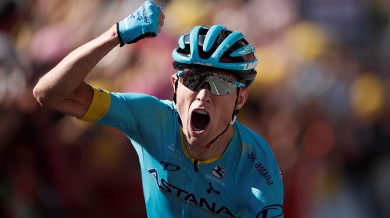 Magnus Cort Nielsen al ganar la etapa.