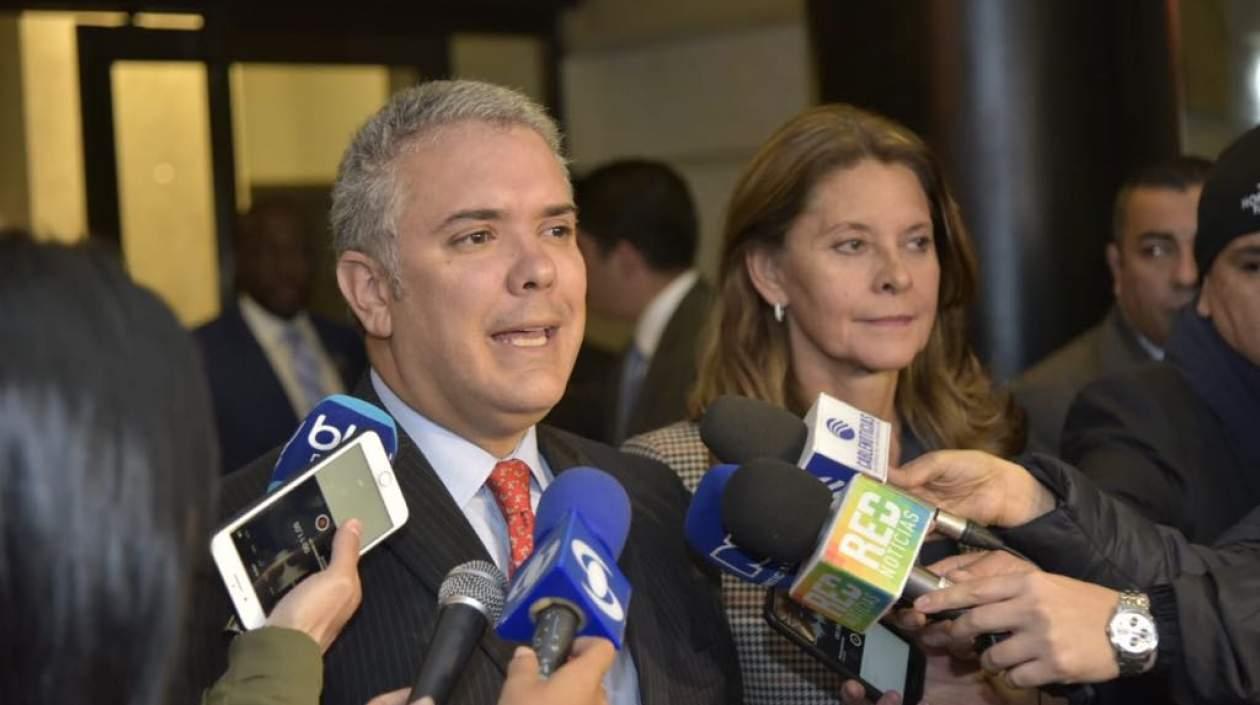 Iván Duque y la Vicepresidenta Marta Lucía Ramírez.