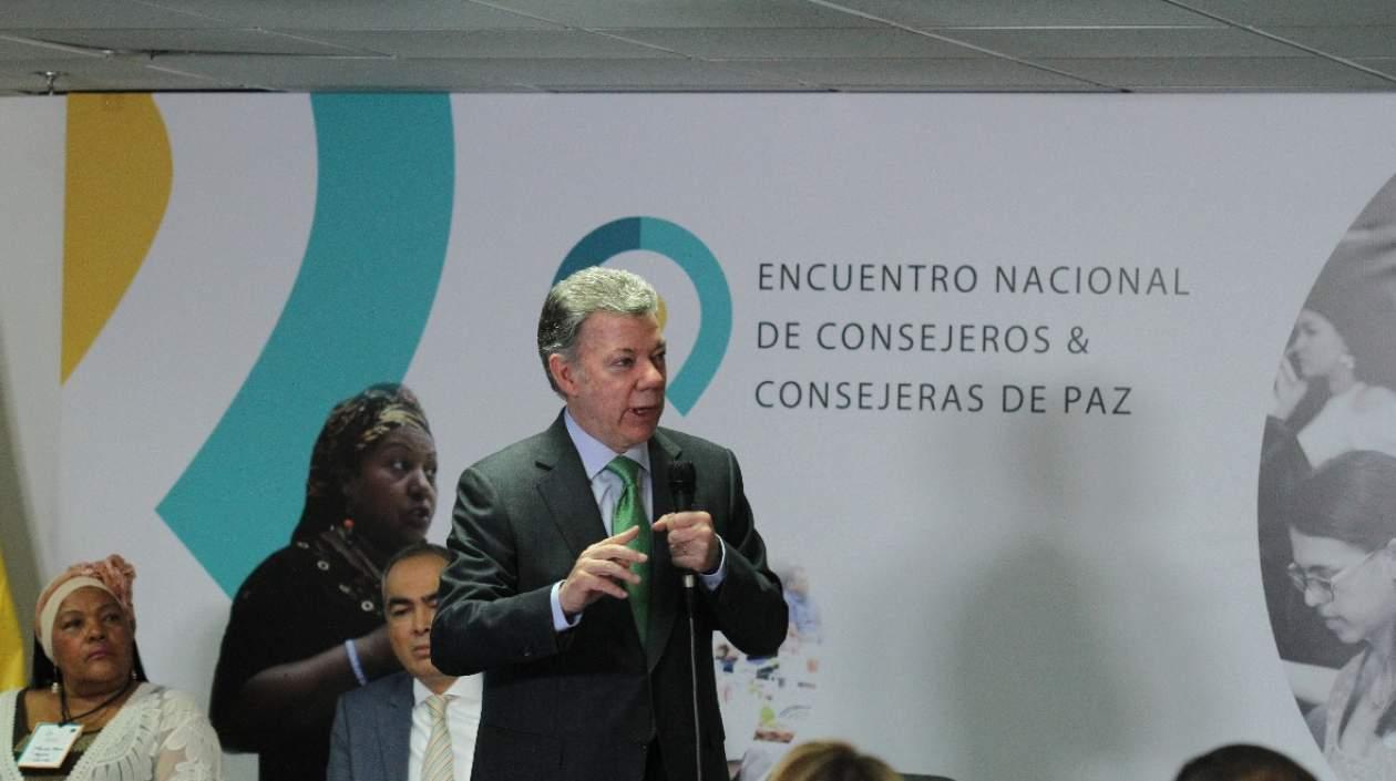 Juan Manuel Santos, presidente.