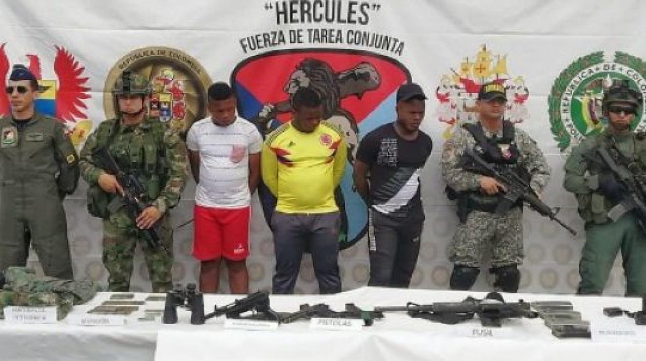 Tres capturados dejó el operativo conjunto entre la Policía y las Fuerzas Militares